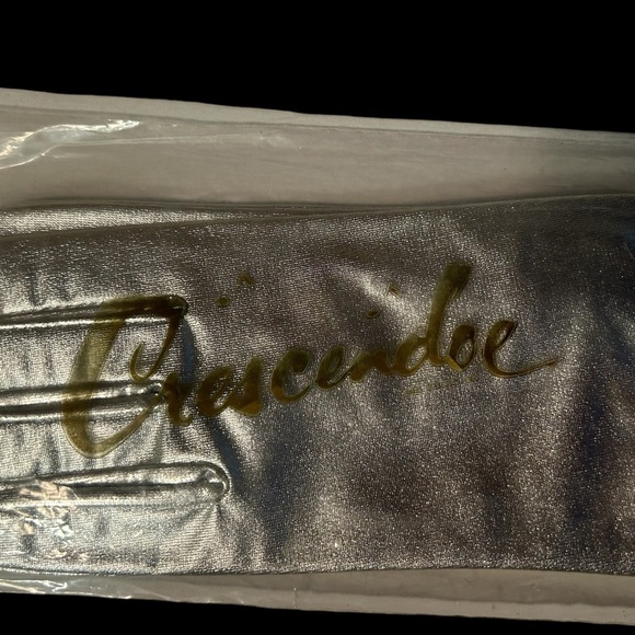 VTG 1950s Silver clutch with new matching Crescendoe gloves. - Picture 6 of 7